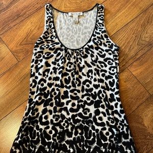 White House Black Market leopard sweater shell